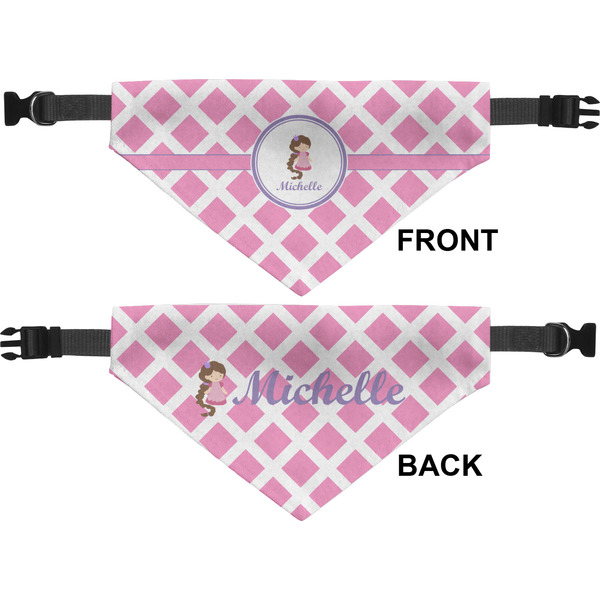 Diamond Print w/Princess Medium Dog Bandana Approval