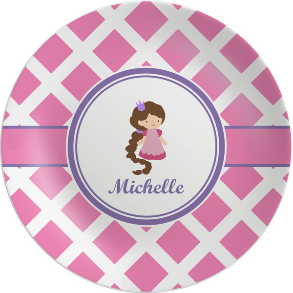 Custom Diamond Print w/Princess Melamine Plate (Personalized)
