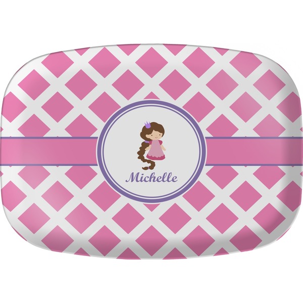 Custom Diamond Print w/Princess Melamine Platter (Personalized)