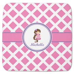 Diamond Print w/Princess Memory Foam Bath Mat - 48"x48" (Personalized)