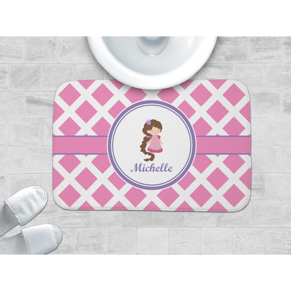 Diamond Print w/Princess Memory Foam Bath Mat - LIFESTYLE 34x21