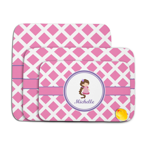Diamond Print w/Princess Memory Foam Bath Mat - MAIN PARENT