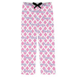 Diamond Print w/Princess Mens Pajama Pants - XS (Personalized)