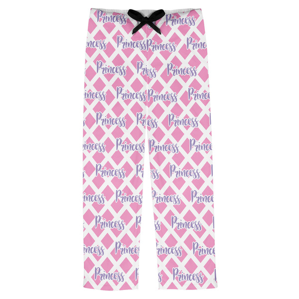 Custom Diamond Print w/Princess Mens Pajama Pants - XL (Personalized)