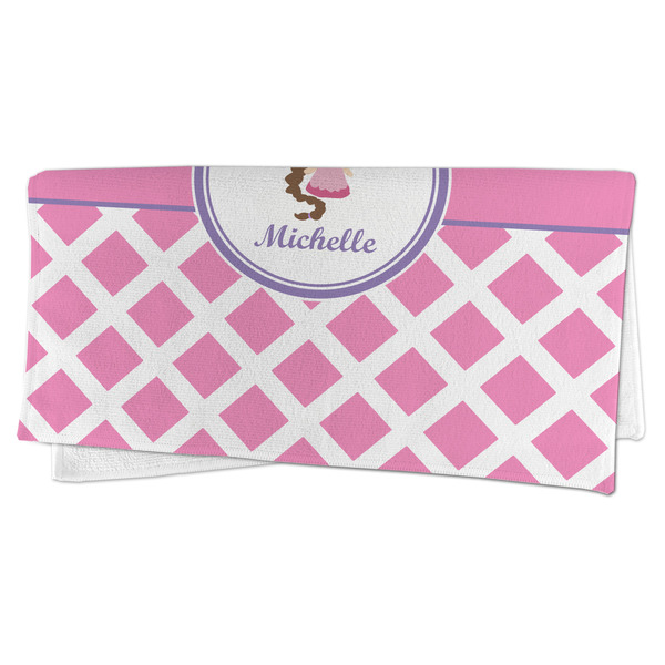 Diamond Print w/Princess Microfiber Dish Rag - FOLDED (half)