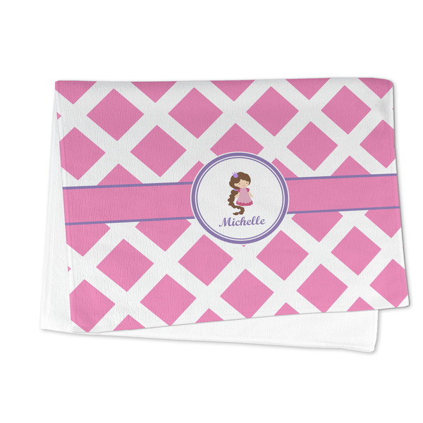 Diamond Print w/Princess Microfiber Dish Towel - FOLDED HALF