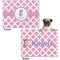 Diamond Print w/Princess Microfleece Dog Blanket - Regular - Front & Back