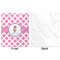 Diamond Print w/Princess Minky Blanket - 50"x60" - Single Sided - Front & Back