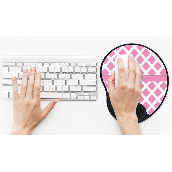 Diamond Print w/Princess Mouse Pad with Wrist Rest - LIFESYTLE 2 (in use)