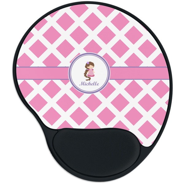Custom Diamond Print w/Princess Mouse Pad with Wrist Support
