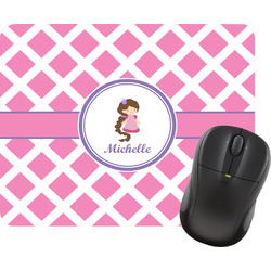 Diamond Print w/Princess Rectangular Mouse Pad (Personalized)