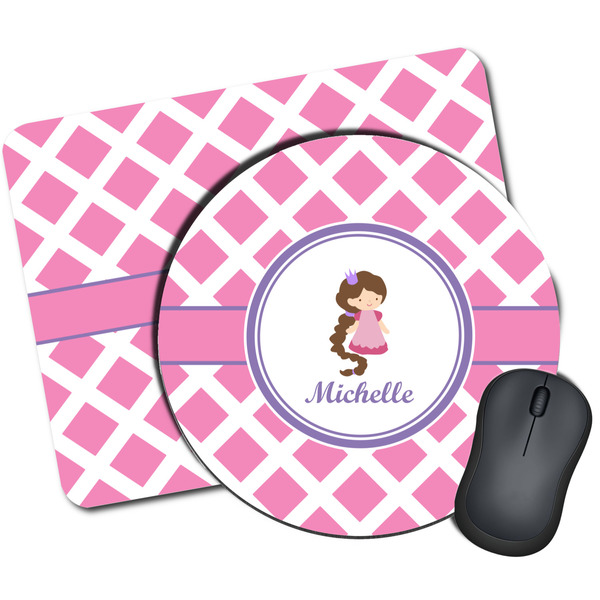 Custom Diamond Print w/Princess Mouse Pad (Personalized)