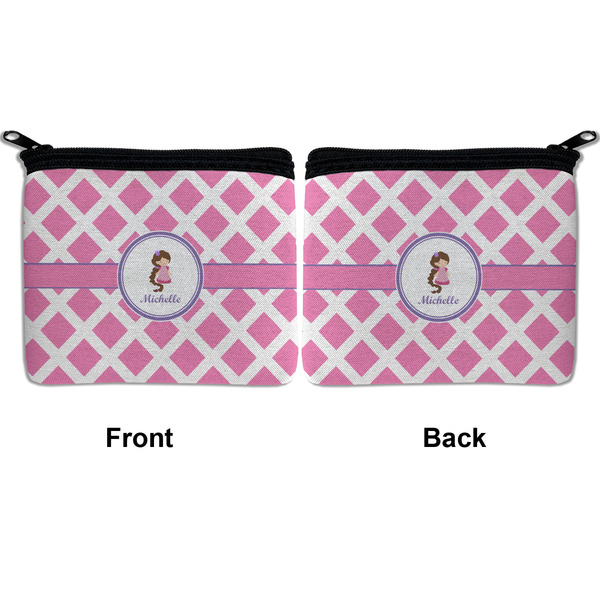 Diamond Print w/Princess Neoprene Coin Purse - Front & Back (APPROVAL)