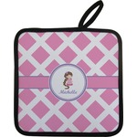 Diamond Print w/Princess Pot Holder w/ Name or Text