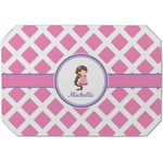 Diamond Print w/Princess Dining Table Mat - Octagon (Single-Sided) w/ Name or Text
