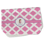 Diamond Print w/Princess Burp Cloth - Fleece w/ Name or Text