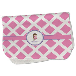 Diamond Print w/Princess Burp Cloth - Fleece w/ Name or Text