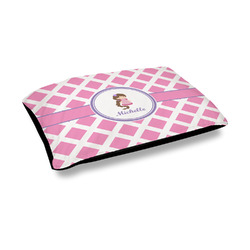 Diamond Print w/Princess Outdoor Dog Bed - Medium (Personalized)