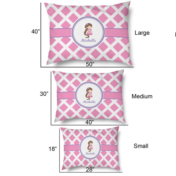 Diamond Print w/Princess Outdoor Dog Beds - SIZE CHART