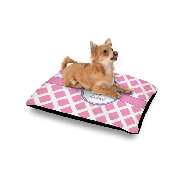 Diamond Print w/Princess Outdoor Dog Beds - Small - IN CONTEXT
