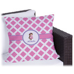 Diamond Print w/Princess Outdoor Pillow - 18" (Personalized)