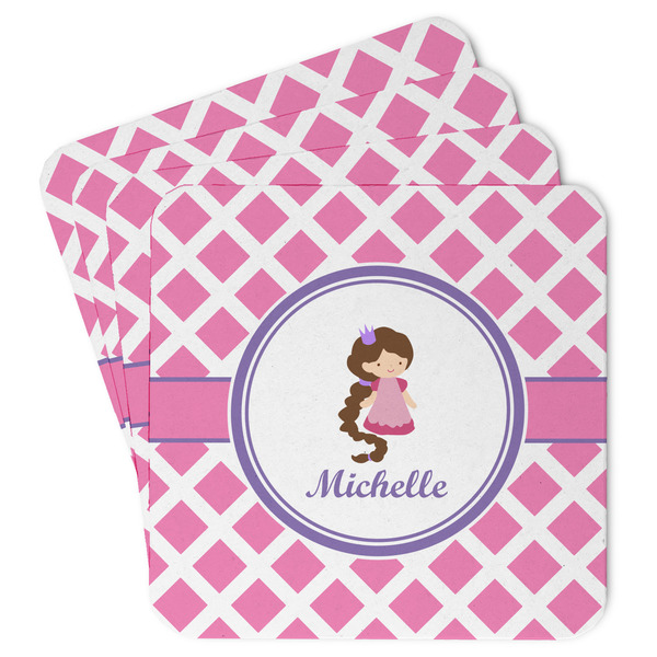Custom Diamond Print w/Princess Paper Coasters (Personalized)