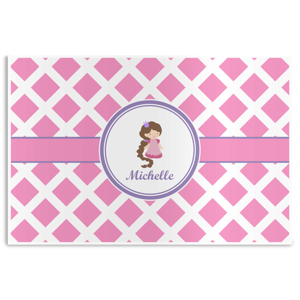 Custom Diamond Print w/Princess Disposable Paper Placemats (Personalized)