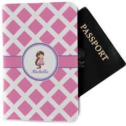 Diamond Print w/Princess Passport Holder - Fabric (Personalized)