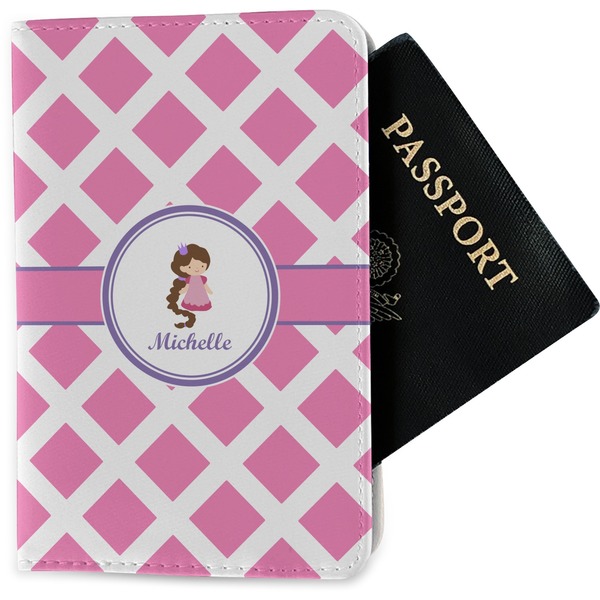 Custom Diamond Print w/Princess Passport Holder - Fabric (Personalized)