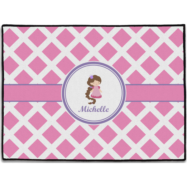 Custom Diamond Print w/Princess Door Mat (Personalized)
