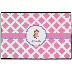 Diamond Print w/Princess Door Mat - 36"x24" (Personalized)