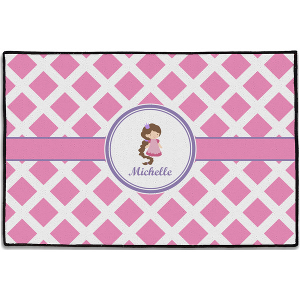 Diamond Print w/Princess Personalized Door Mat - 36x24 (APPROVAL)