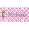 Diamond Print w/Princess Mini/Bicycle License Plate (Personalized)