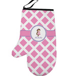 Diamond Print w/Princess Left Oven Mitt (Personalized)