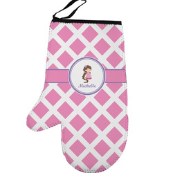 Diamond Print w/Princess Left Oven Mitt (Personalized)