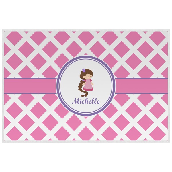 Custom Diamond Print w/Princess Laminated Placemat w/ Name or Text