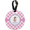 Diamond Print w/Princess Plastic Luggage Tag - Round (Personalized)