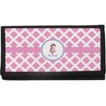 Diamond Print w/Princess Canvas Checkbook Cover (Personalized)