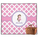 Diamond Print w/Princess Outdoor Picnic Blanket (Personalized)