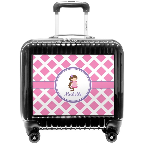 Custom Diamond Print w/Princess Pilot / Flight Suitcase (Personalized)