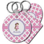 Diamond Print w/Princess Plastic Keychain (Personalized)