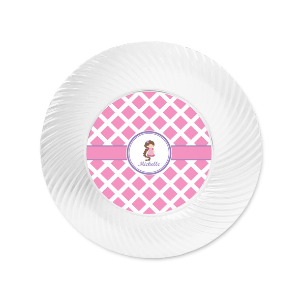 Diamond Print w/Princess Plastic Party Appetizer & Dessert Plates - Approval