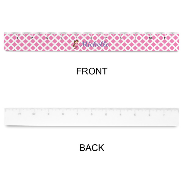 Diamond Print w/Princess Plastic Ruler - 12" - APPROVAL