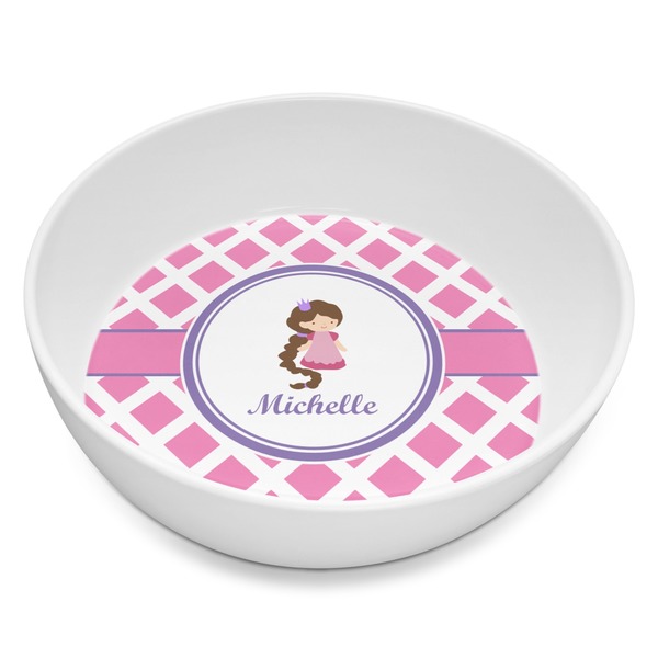 Custom Diamond Print w/Princess Melamine Bowl - 8 oz (Personalized)