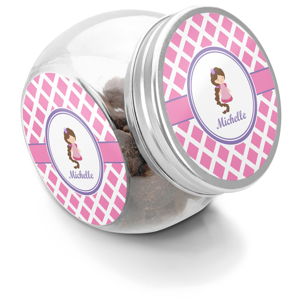 Custom Diamond Print w/Princess Puppy Treat Jar (Personalized)