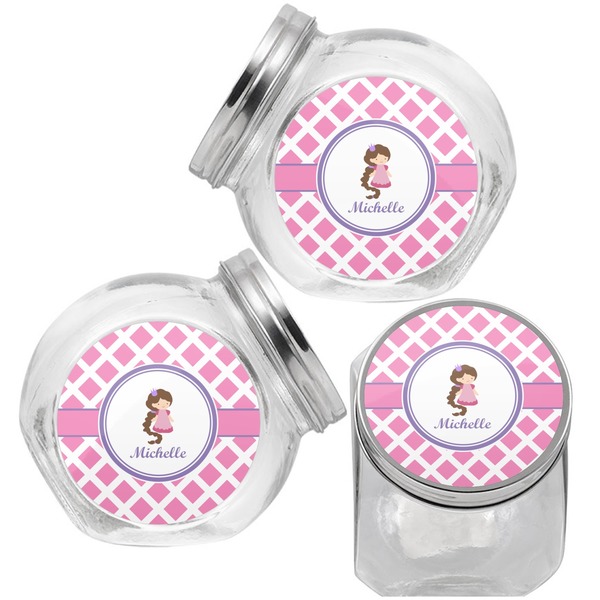 Diamond Print w/Princess Puppy Treat Jar - Top Left Right