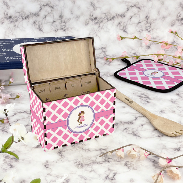 Diamond Print w/Princess Recipe Box - Full Color - In Context