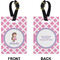 Diamond Print w/Princess Rectangle Luggage Tag (Front + Back)