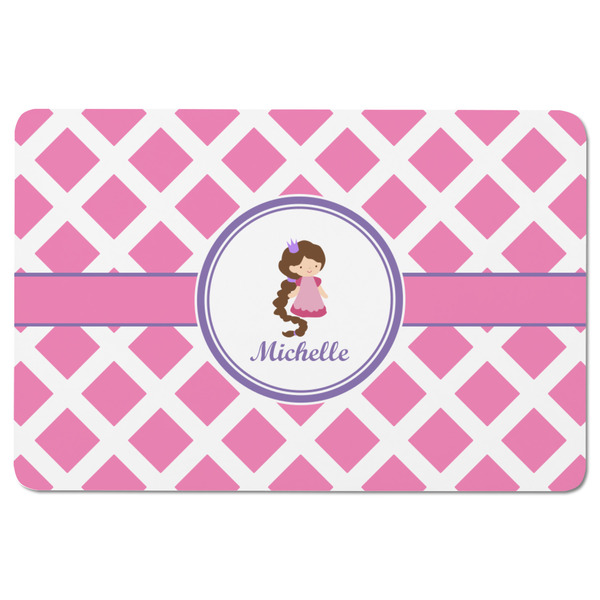 Diamond Print w/Princess Rectangular Fridge Magnet - FRONT