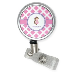 Diamond Print w/Princess Retractable Badge Reel (Personalized)